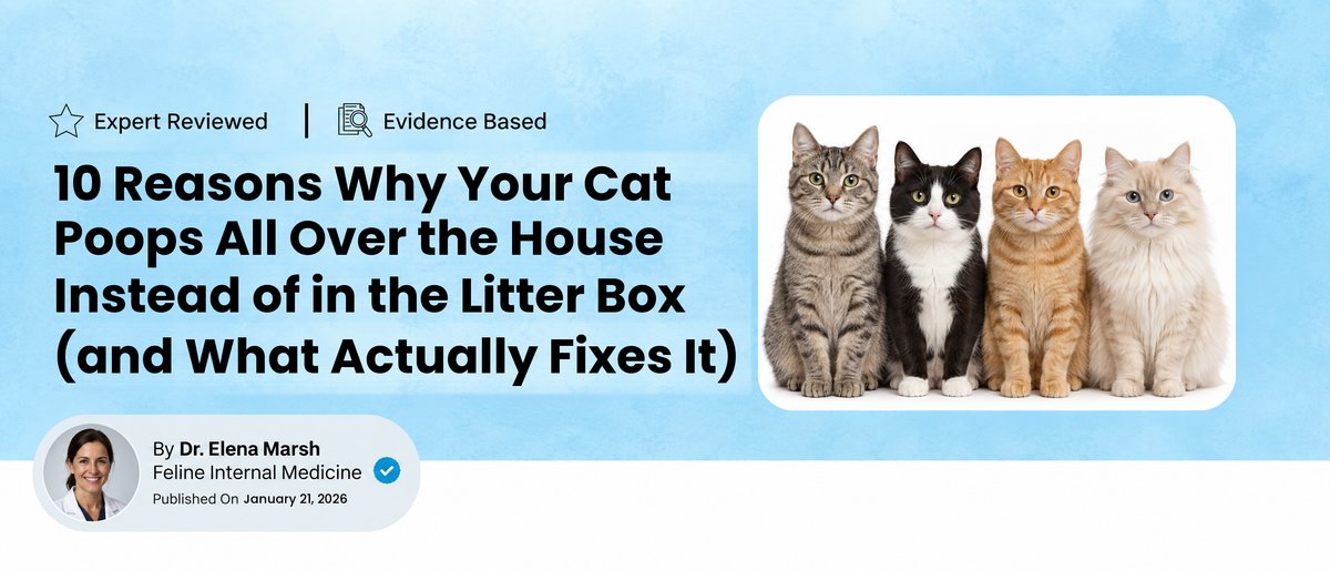 10 Reasons Why Your Cat Poops All Over the House Instead of in the Litter Box (and What Actually Fixes It)